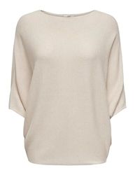 ONLY JdY JDYNEW Behave BATSLEEVE PULLOV. Knt Noos Pullover, Egnog/Dettaglio: mélange, L Donna