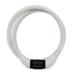 Crazy Safety Cadenas de vélo pour enfants | Chaîne de vélo résistante aux intempéries | Cadenas à combinaison facile à utiliser | Câble antivol de vélo pour enfants | Accessoires de vélo (Blanc)