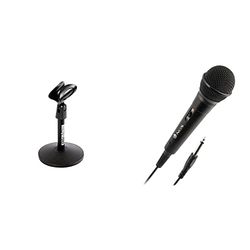 Behringer MICROMIX MX400 Mezclador de línea de 4 canales de ruido ultra bajo & NGS Singer Fire - Micrófono Vocal Dinámico, Micrófono con Cable de 3 Metros, Conexión Jack 6,3mm y Botón On/Off