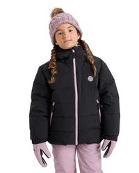 Roxy SNOWYHILL Puffy Girl - Giacca da neve, da ragazza, taglia 42, colore: nero