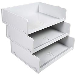 Exacompta - Ref 13040D - Set of 6 MULTITRI baskets large format - for envelopes, forms or catalogues - dimensions 30x38x10cm - light grey colour