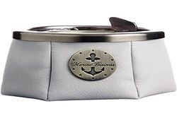 Marine Business Posacenere in Acciaio Inox e cuocere Beige