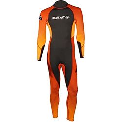 BEUCHAT Combinaison intégrale BY Watts Homme 3MM-Orange, Tuta Uomo in Neoprene 3 mm, Arancione, X-Large
