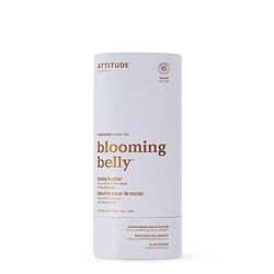 ATTITUDE Body Butter Bar for Pregnant Dry and Stretched Skin, EWG Verified, Plastic-Free, Vegan Maternity Products, Rose and Argan Oil, 85 grams