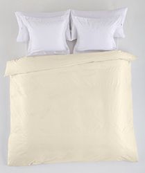 FUNDA NORDICA lisa color crema - Cama de 135/140 (1 pieza) - 50% algodón / 50% poliéster - 144 hilos. Gramage: 115