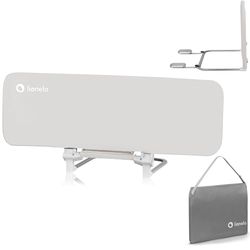 lionelo Lora Barrera portátil para Cama de bebé 45 x 105 cm inclinación Ajustable hasta 180°, Barrera Plegable para Cama de bebé, Mecanismo de Bloqueo StandSafe (Beige)