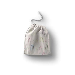Bonamaison Imprimé Sacs de Coton avec Cordon, Sac D'Épicerie, Sac À Provisions, Réutilisables, Écologique, Pliable, Taille: 30x40 Cm