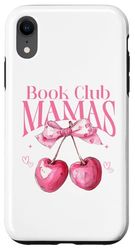 Livre Mamas Club Popular Pink Coquette Bow and Cherry Mom Coque pour iPhone XR