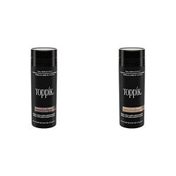 TOPPIK Hair Building Fibres Powder, Medium Brown & Light Brown, Keratin-Derived Fibres for Naturally Thicker Looking Hair, 27.5g Each