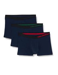 KARL LAGERFELD Heren Boxer Met Heuplogo (Set van 3), Marine, S