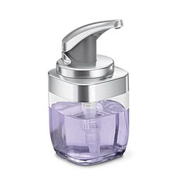 Simplehuman Distributeur de Savon carré à Pompe 440 ML, Nickel brossé