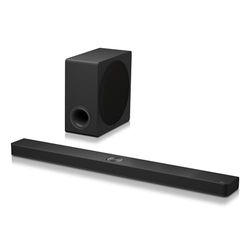 LG S90TY - Barra de Sonido Inteligente, 570W, 5.1.3 Canales, Sonido Envolvente Dolby Atmos y DTS, Amplia Conectividad, Bluetooth, USB, Entrada Óptica, Negro