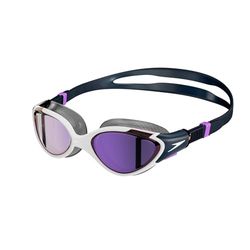 Speedo Dam Biofuse 2.0 simglasögon | Kvinnlig design | Patenterad justeringsmekanism | Anti-dimma | anti-läckage | bekväm passform, vit/äkta marinblå/söt lila/blixt lila, en storlek