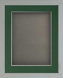 Frame Company Radcliffe Grey 20x16 with Grey BB and Bottle Green Mount for A3