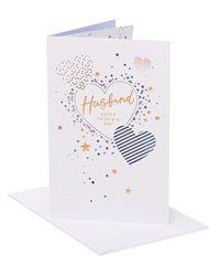 UK Greetings Vaderdagkaart voor echtgenoot - Love Heart Design