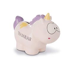 Nici 42514 Tirelire en Forme de Licorne Cloud Dreamer Violet/Rose 7,5 x 12 x 16,5 cm