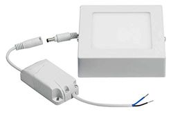 Legrand, LED-aanbouwlamp hoekig van aluminium met netvoeding, 6 W, warmwit, 1