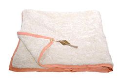 Ligati 5903686817779 Blanket, White/Orange, One Size