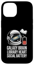 Galaxy Brain Library Heart Social Battery Astronomy Bookworm Case for iPhone 14