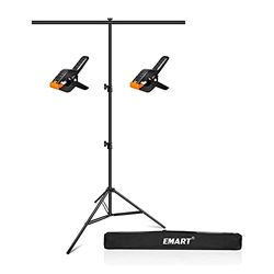 EMART Supporto per sfondo a forma di T, supporto regolabile per sfondo fotografico, schermo verde, supporto portatile per piccoli sfondi per fotografie, servizi fotografici, feste, zoom