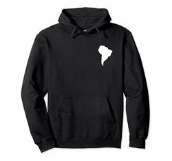 South America Sudamerica Brazil Argentina Map white Pullover Hoodie