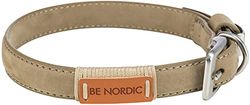 Be Nordic Collare, Pelle, S: 35 cm – 41 cm, 15 mm, Sabbia
