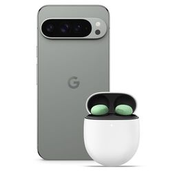 Google Pixel 9 Pro XL - Smartphone Android Desbloqueado con Gemini, Sistema de cámara Trasera Triple, batería con una autonomía de Super Actua de 6,8" - Verde liquen, 128GB + Buds Pro 2