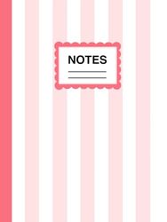 Preppy Stripes Composition Notebook: Pink Striped and Scallop Decorative, College Ruled, 110 Pages, 8.25x11 in (21.59x27.94 cm)
