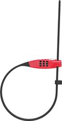 ABUS Zapięcie linkowe Combiflex TravelGuard - zamek do zabezpieczania kasków, wózków dziecięcych, nart i bagażu - długość linki 75 cm - z kodem numerycznym - czerwony