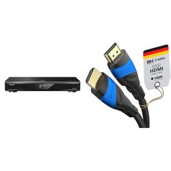 Panasonic DMR-UBC90EGK Ultra HD Blu-ray recorder (2TB HDD, 4K Blu-ray Disc, UHD TV kabelontvangst, 3 x DVB-C/DVB-T2 HD-tuner) & KabelDirekt – HDMI Kabel 8K/4K – 2 m – zwart)