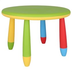 Mueblear 90050 Table Ronde pour Enfant Plastique Vert 30 x 15 x 48 cm