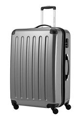 HAUPTSTADTKOFFER - Alex - Luggage Suitcase Hardside Spinner Trolley 4 Wheel Expandable, 75cm, silver
