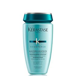 Kérastase Résistance Force Architecte, champô restaurador, para cabelos danificados e sobreprocessados, Bain Force Architecte, 250 ml