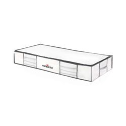 Compactor - Caja almacenaje al vacío ropa, edredones, nórdicos, almohadas. Talla XL. Organizador armario con bolsa al vacío ropa integrada, compresión con aspiradora. Ahorra espacio. Blanco