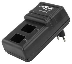 ANSMANN Carregador Powerline 2 de baterias recarregáveis Ni-MH - para pilhas de garrafa de 9 V - com 2 ranhuras - Carregue pilhas separadamente