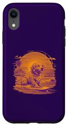 Carcasa para iPhone XR Lindo perro Golden Retriever para enamorarse de la playa surfista