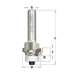 CMT Orange Tools 938.187.61 - Diamant Afrondfrees voor Laminaat en Composietmaterialen met Lager DP Z2 S=8 D=18.7x8x53 RE