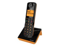 ALCATEL S280 Solo Orange TELéFONO DECT IDENTIFICADOR DE LLAMADAS Negro, Naranja