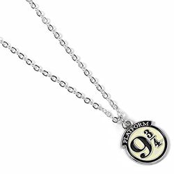 Harry Potter - Colgante y Collar Chapado en Plata de Ley 9 3/4