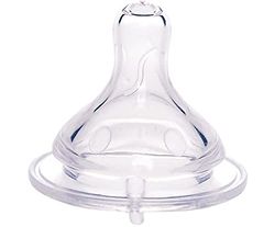 Everyday Baby Tetina de silicone anticólica, 0-3 meses, tamanho S, transparente, 2 peças, 30804, 0000 01