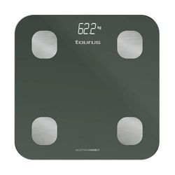Taurus Inception Connect - Bilancia pesapersone impedenziometrica, bluetooth, app Taurus Connect, misurazioni multiple:% grasso corporeo,% massa muscolare,% massa ossea, memoria 14 utenti