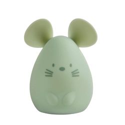 Nattou Luce Notturna LED in Silicone a Forma di Topo, 2 Livelli di Luminosità, Senza BPA, 12 cm, Vegano, Silicone, Verde
