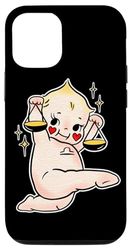 Carcasa para iPhone 13 Pro Kewpie Baby Libra Zodiac Escalas de Justicia Tattoo Flash