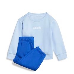 adidas Unisex Baby ESSENTIALS LINEAR LOGO JOGGER, glow blue/white, 3-6 Months