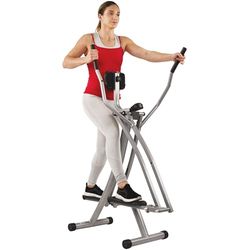 Sunny Health & Fitness ellittica da casa, Cross trainer a basso impatto per la casa, monitor LCD, compatto e pieghevole - SF-E902