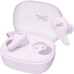 JVC Gumy Premium Auriculares Bluetooth True Wireless con Cancelación de Ruido, Bluetooth 5.4, Modo Ambiente, Baja Latencia, 26h batería, Estuche Translúcido USB-C, Violeta Grape Yogurt - HA-A23T-V