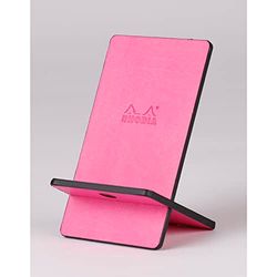 RHODIA 194428C - Support pour Téléphone Mobile Fuchsia - 8 x 8,5 x 13 cm - Extérieur Simili Cuir - Collection Home Office rama - Organisation de Bureau & Rangement Design