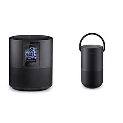 Bose Home Speaker 500, Suono Stereo, Alexa Integrata, Triple Black & Portable Smart Speaker - con Controllo Vocale Alexa Integrato, Nero