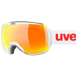 uvex downhill 2100 CV - Gafas de esquí para adultos - filtro categoría 2 - tintadas para realzar el contraste - white m SL/ora-ora - one size