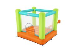 BESTWAY - Speelplaats met trampoline - Buitenspeelgoed - 53394 - Oranje - Spring en Zweef - Kunststof - 194 cm x 175 cm - Kind - Opblaasbaar speelgoed - Vanaf 3 jaar